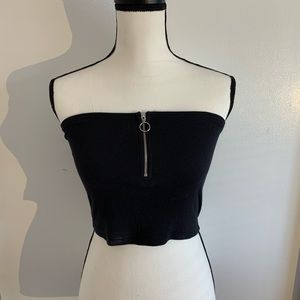 Black Zipper Tube Top (Me to We)